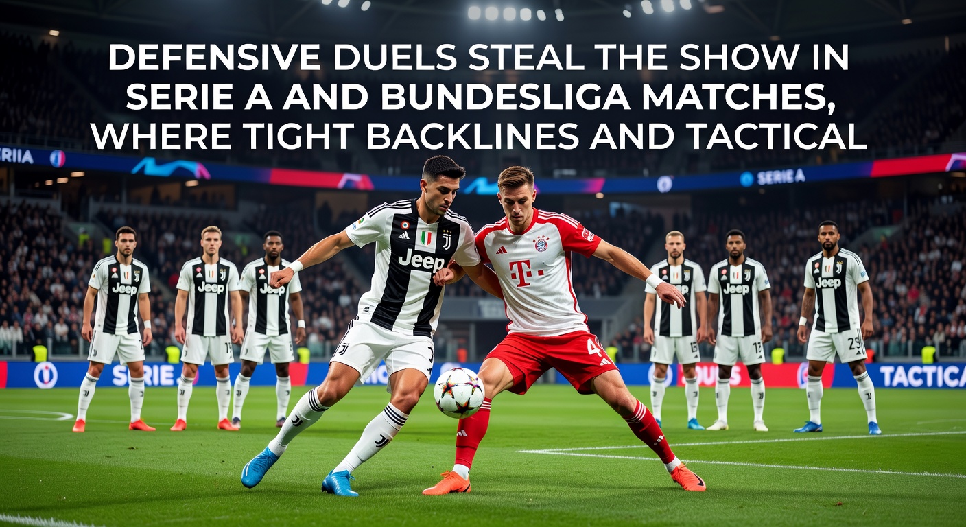 Bundesliga defenders in a compact formation during a tense 1-0 victory, showcasing tactical discipline