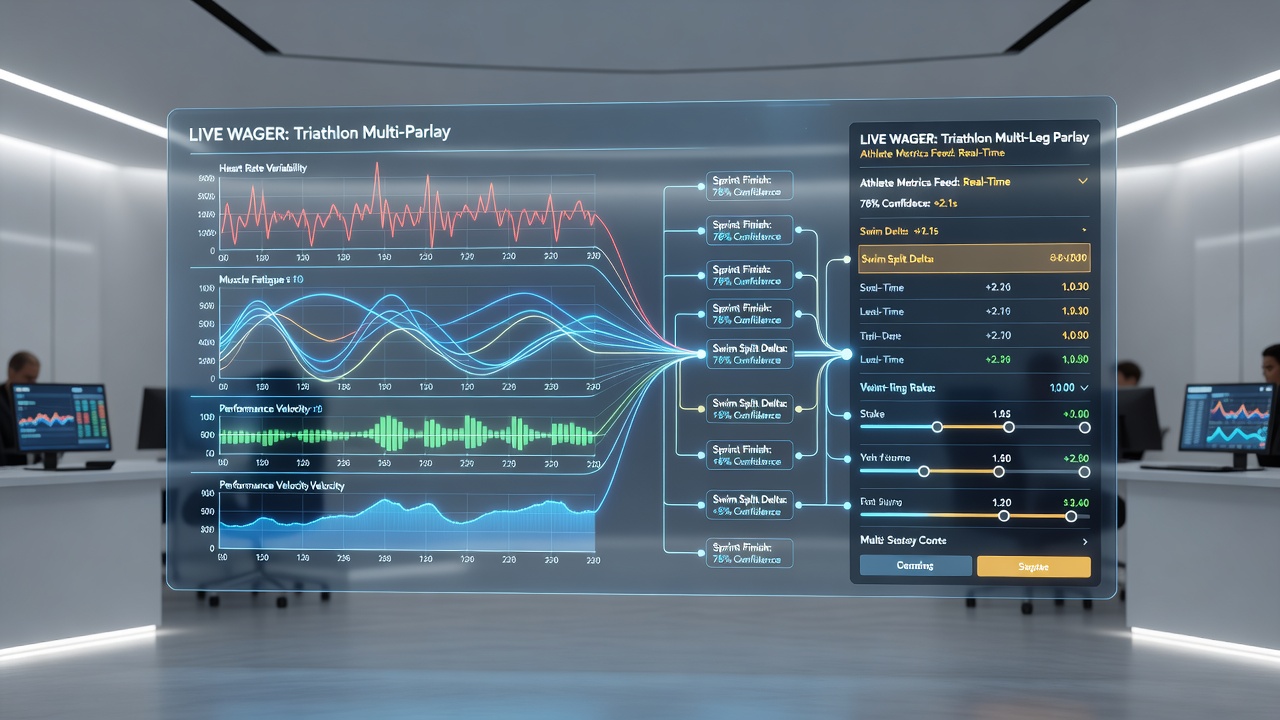 Multi-sport data integration dashboard displaying layered athlete metrics for live betting frameworks