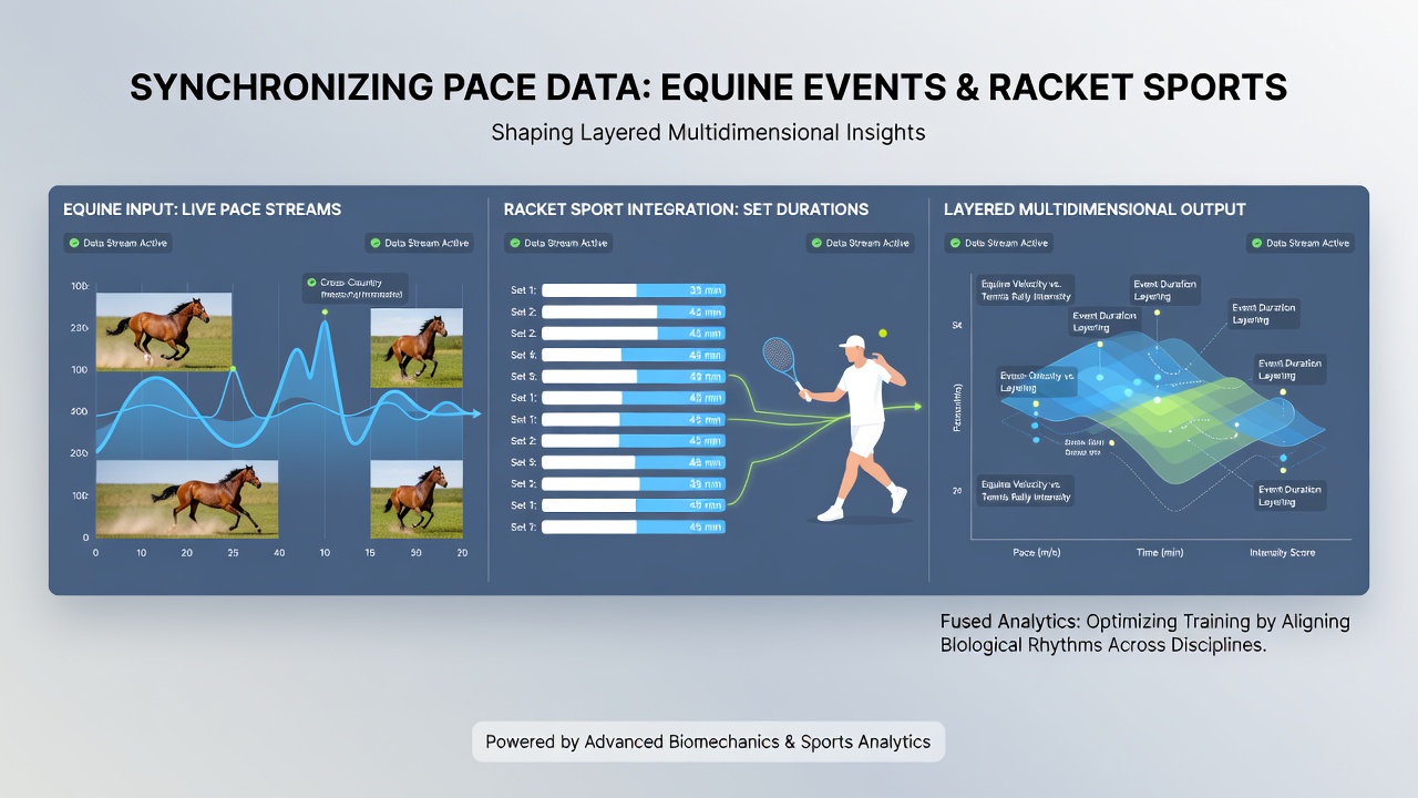 Flow diagram showing synchronization steps between horse racing pace metrics and tennis set timings